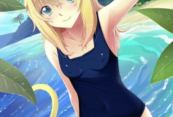 动漫泳装美女,夏日风情下的青春魅力